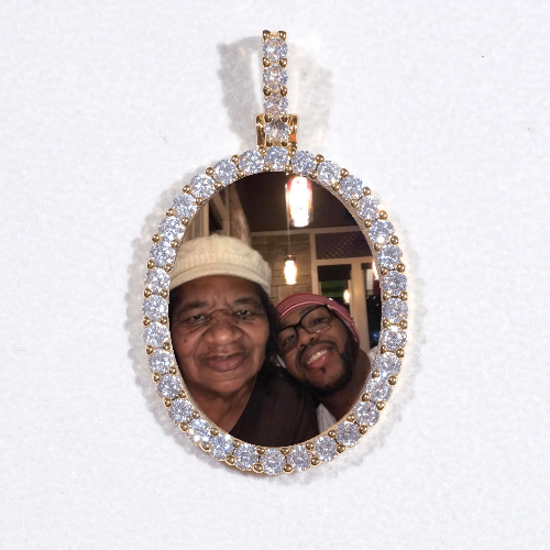 3D Oval Custom Picture Pendant