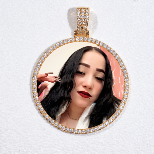 MEDIUM 3D CIRCLE CUSTOM PICTURE PENDANT