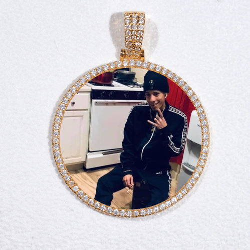 MEDIUM 3D CIRCLE CUSTOM PICTURE PENDANT