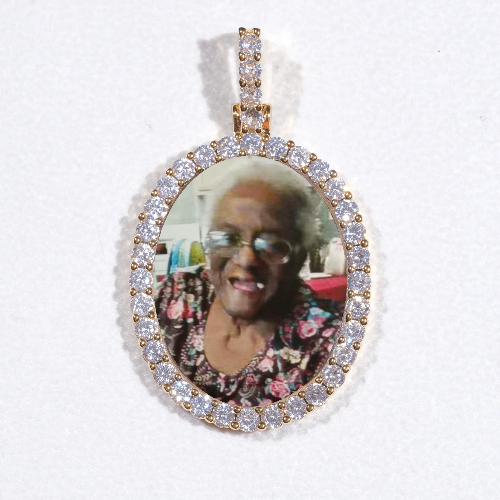 3D Oval Custom Picture Pendant