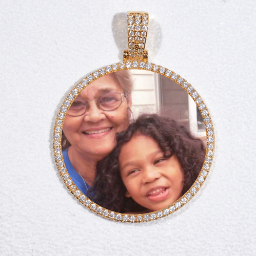 MEDIUM 3D CIRCLE CUSTOM PICTURE PENDANT