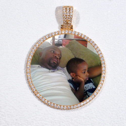 MEDIUM 3D CIRCLE CUSTOM PICTURE PENDANT