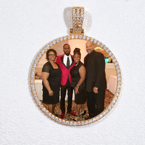 MEDIUM 3D CIRCLE CUSTOM PICTURE PENDANT