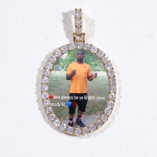 3D Oval Custom Picture Pendant