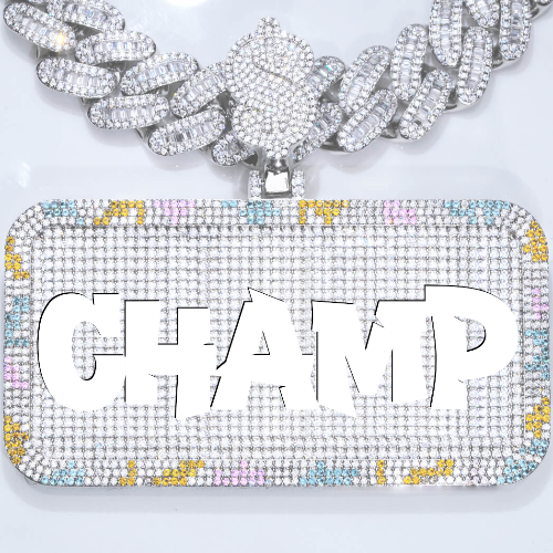 CUSTOM LETTER NECKLACE 3D COLORFUL SQUARE