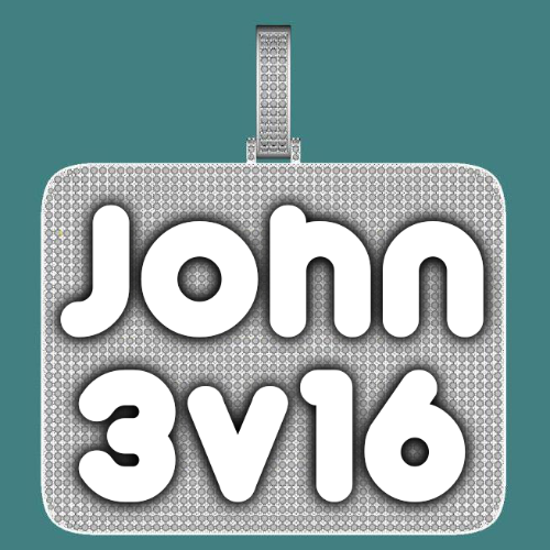 CUSTOM LETTER NECKLACE 3D BIG SQUARE
