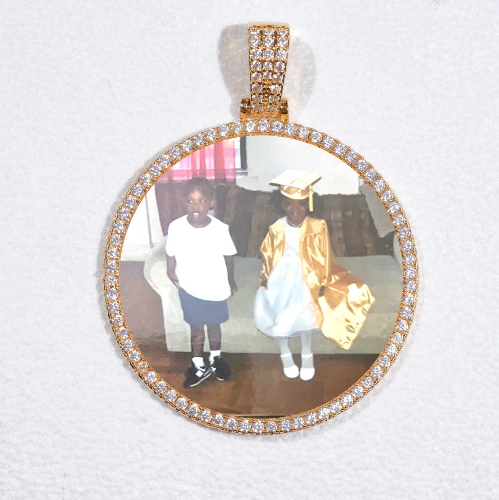 MEDIUM 3D CIRCLE CUSTOM PICTURE PENDANT