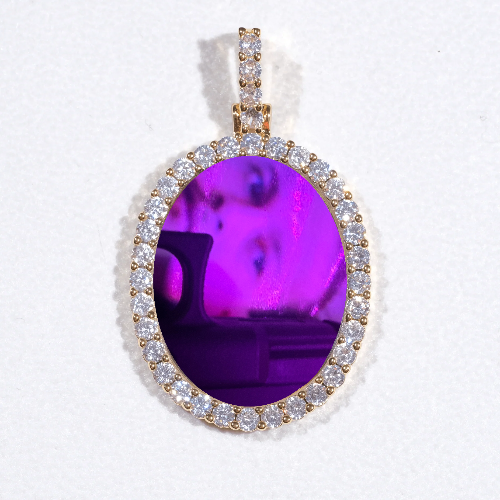 3D Oval Custom Picture Pendant