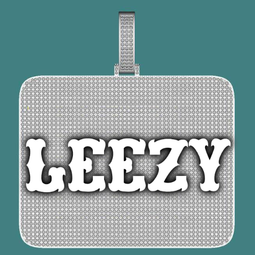 CUSTOM LETTER NECKLACE 3D BIG SQUARE