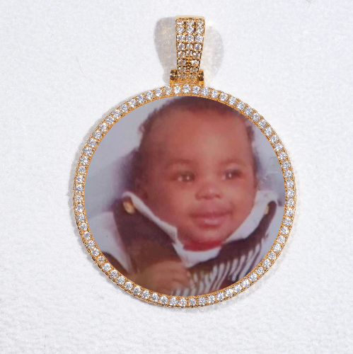 MEDIUM 3D CIRCLE CUSTOM PICTURE PENDANT