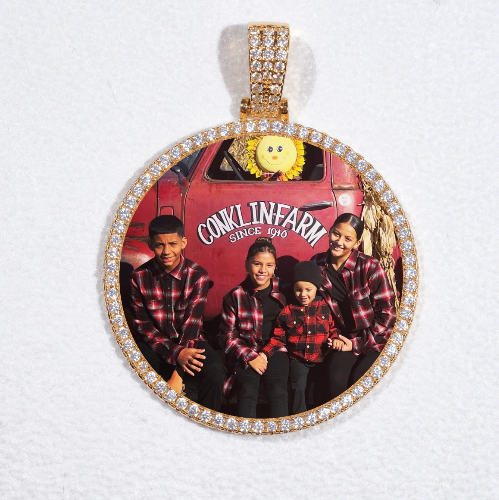 MEDIUM 3D CIRCLE CUSTOM PICTURE PENDANT
