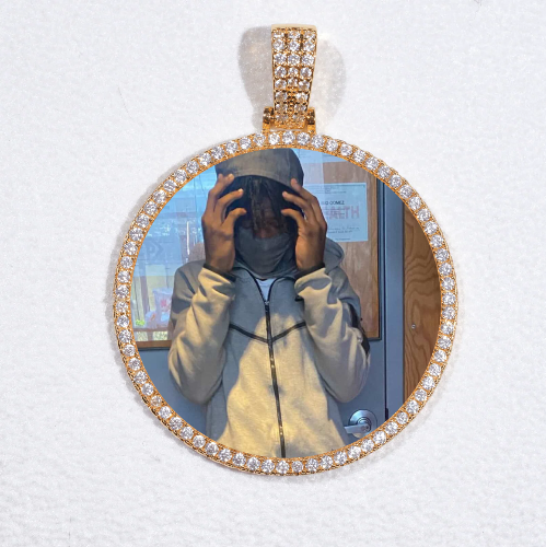 MEDIUM 3D CIRCLE CUSTOM PICTURE PENDANT