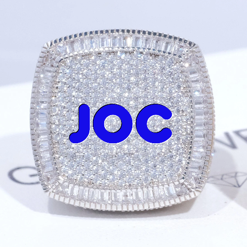 CUSTOM LETTER 3D ICED RING