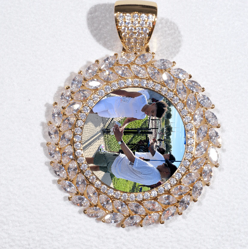 Large 3D Wheat Ear Custom Picture Pendant