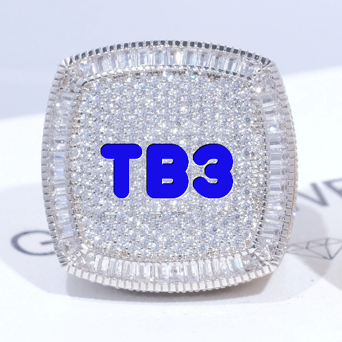 CUSTOM LETTER 3D ICED RING
