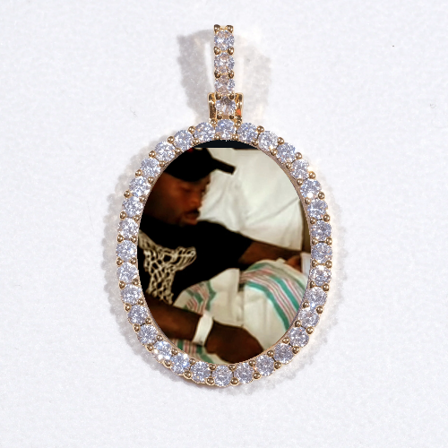 3D Oval Custom Picture Pendant