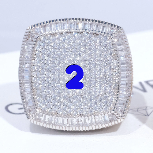 CUSTOM LETTER 3D ICED RING