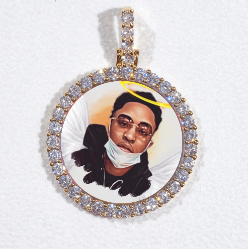 3D CIRCLE CUSTOM PICTURE PENDANT SMALL SIZE