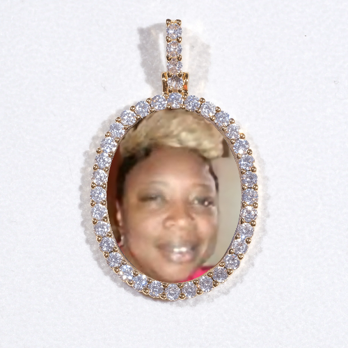 3D Oval Custom Picture Pendant