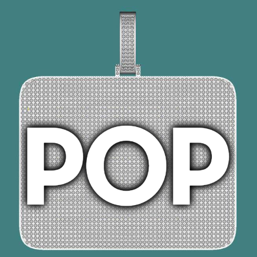 CUSTOM LETTER NECKLACE 3D BIG SQUARE