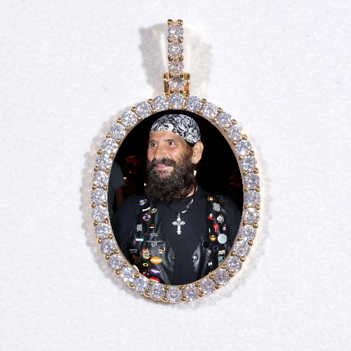 3D Oval Custom Picture Pendant