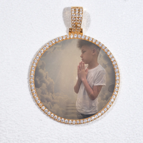 MEDIUM 3D CIRCLE CUSTOM PICTURE PENDANT