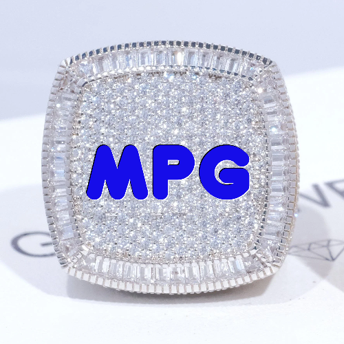 CUSTOM LETTER 3D ICED RING