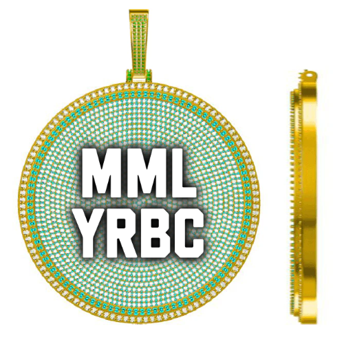 CUSTOM LETTER NECKLACE 3D BIG DISC