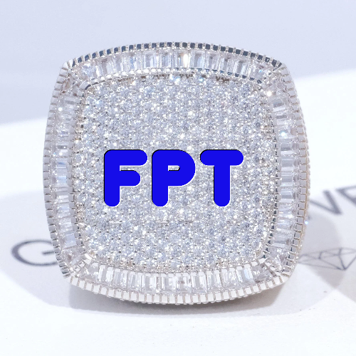 CUSTOM LETTER 3D ICED RING