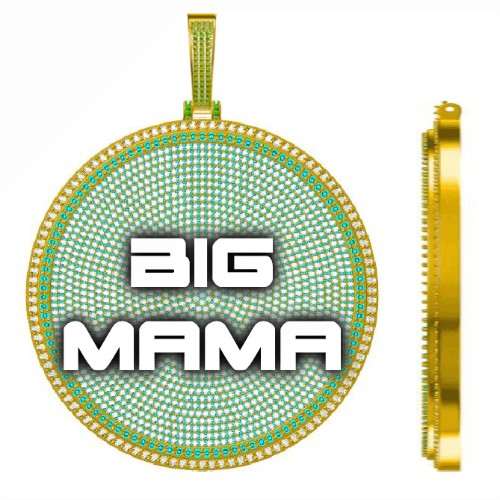 CUSTOM LETTER NECKLACE 3D BIG DISC