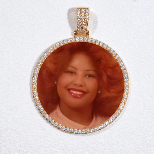 MEDIUM 3D CIRCLE CUSTOM PICTURE PENDANT