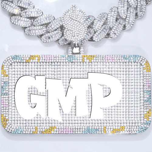 CUSTOM LETTER NECKLACE 3D COLORFUL SQUARE