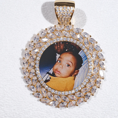 Large 3D Wheat Ear Custom Picture Pendant