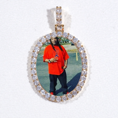 3D Oval Custom Picture Pendant