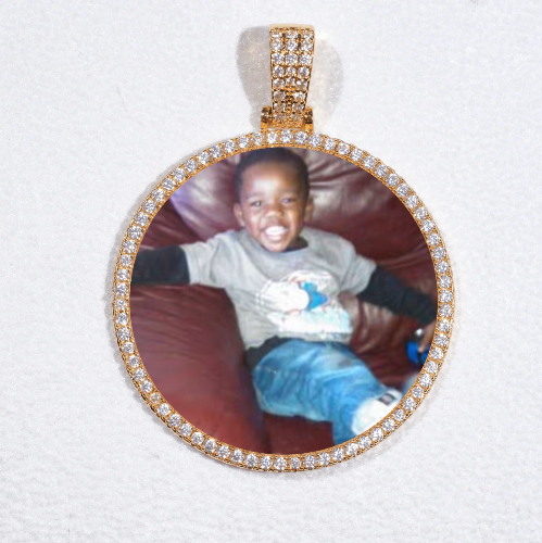 MEDIUM 3D CIRCLE CUSTOM PICTURE PENDANT