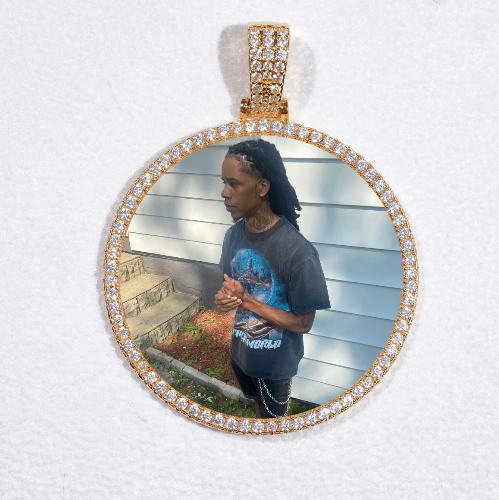 MEDIUM 3D CIRCLE CUSTOM PICTURE PENDANT