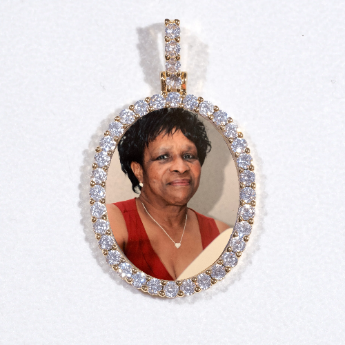 3D Oval Custom Picture Pendant
