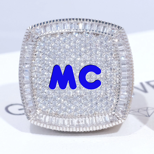 CUSTOM LETTER 3D ICED RING