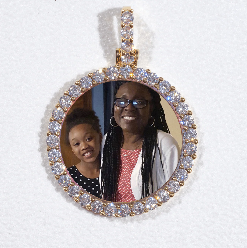 3D CIRCLE CUSTOM PICTURE PENDANT SMALL SIZE