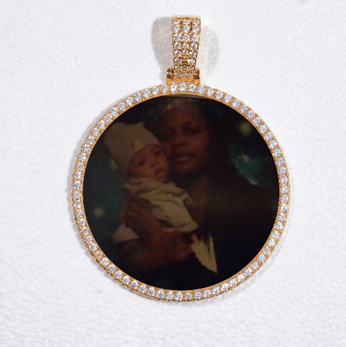 MEDIUM 3D CIRCLE CUSTOM PICTURE PENDANT