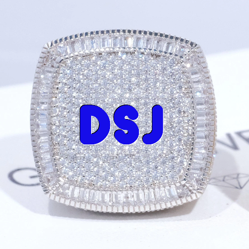 CUSTOM LETTER 3D ICED RING