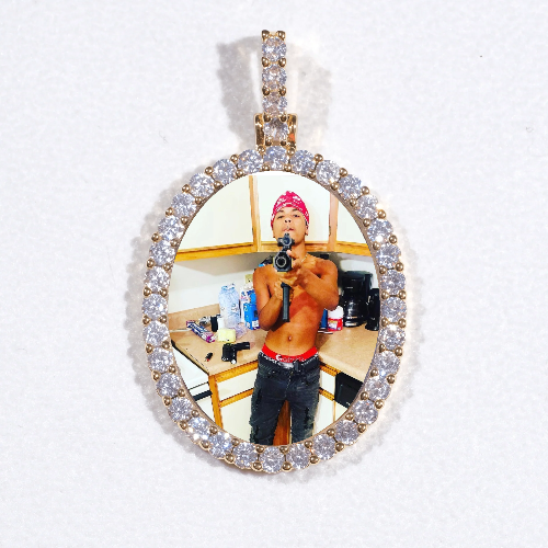 3D Oval Custom Picture Pendant
