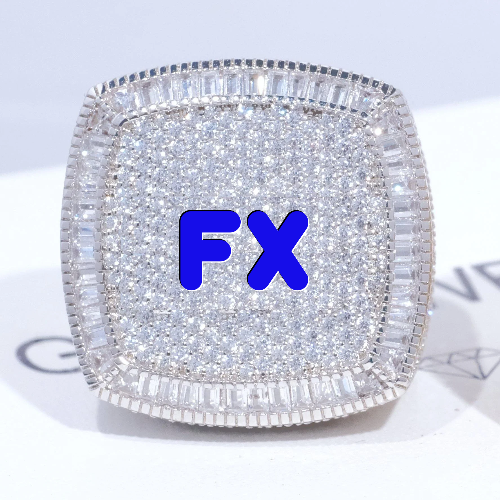CUSTOM LETTER 3D ICED RING