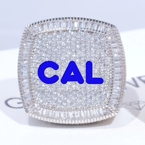 CUSTOM LETTER 3D ICED RING