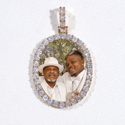 3D Oval Custom Picture Pendant