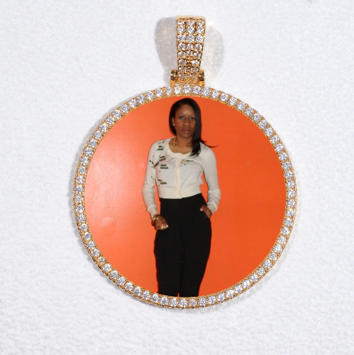 MEDIUM 3D CIRCLE CUSTOM PICTURE PENDANT