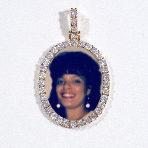 3D Oval Custom Picture Pendant