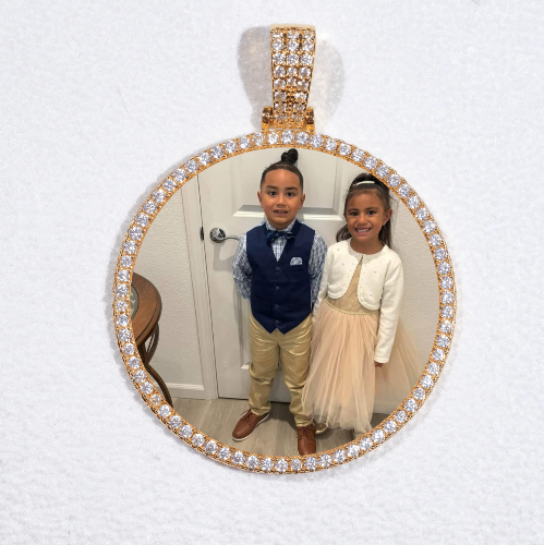 MEDIUM 3D CIRCLE CUSTOM PICTURE PENDANT