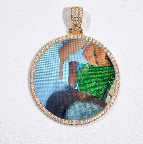MEDIUM 3D CIRCLE CUSTOM PICTURE PENDANT