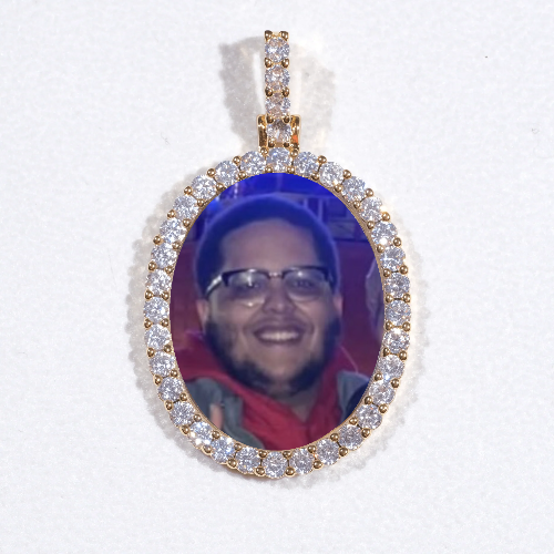 3D Oval Custom Picture Pendant